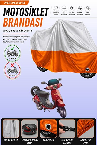 Cemku Double Gray Top - Orange Bottom, Rear Bag Compatible Honda Kinetic Dx M...