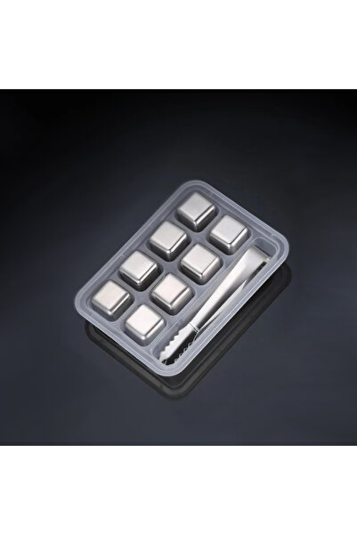 OXYA Cuburi de gheata reutilizabile set de 8 buc din inox