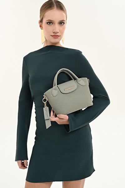Pierre Cardin Women's Mint Embossed Patterned Faux Leather Shoulder Bag with ...