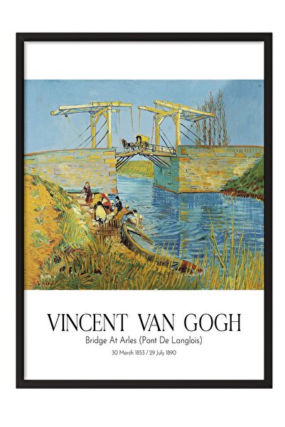 Postifull Vinsent van Gog - Most u Arlu (Pont De Langlois), slika u crnom okv...
