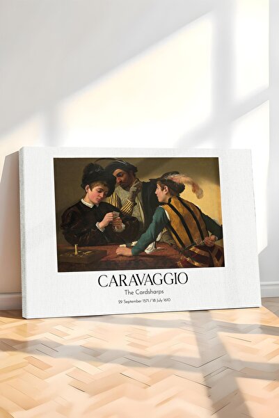 Postifull Caravaggio - Jucătorii de cărți, Tablou pe pânză, Seria de artă NR:...