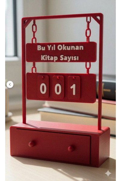 Neptune3D ucboyutlubaski Kişiye Özel Kitap Okuma Sayacı - Eğitici Takip Çizel...