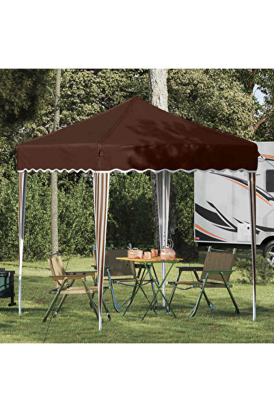 vidaxl Cort de Petrecere Pop-up Maro 195 x 195 x 245 cm
