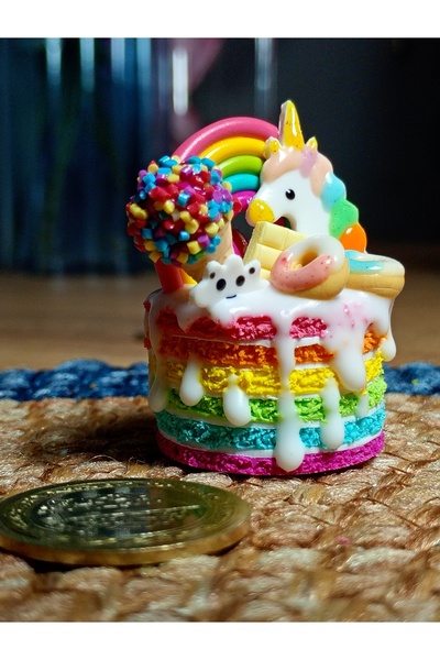 UNICORN El yapımı minyatür pasta