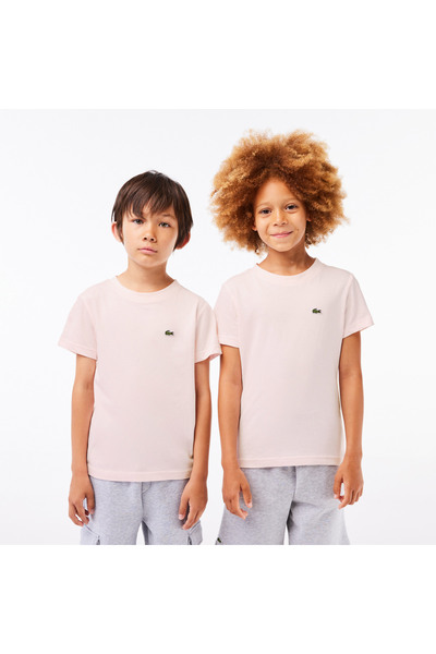 Lacoste Çocuk Bisiklet Yaka Açık Pembe T-Shirt
