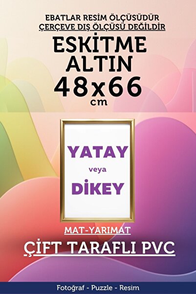 Atlas Sanat Galerisi 22Mm-48X66 cm Matte Pvc Glassless Photo Puzzle Document ...