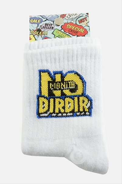 ZERO LAND Nhrhls Birdir Written College Socks 8*28 (113831) - White