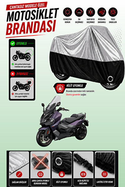 Cemku Twin Top Gray - Bottom Black Sym Maxsym Tl 508 Compatible Engine Cover,...