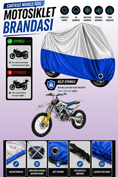 Cemku Twin غطاء محرك متوافق مع Husqvarna FC 250 باللون الرمادي من الأعلى والأ...