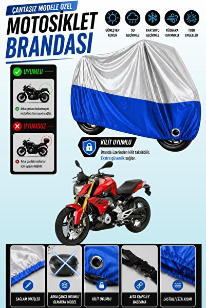 Cemku Twin Top Gray - Bottom Blue Bmw g 310 R Compatible Engine Cover, Rear B...
