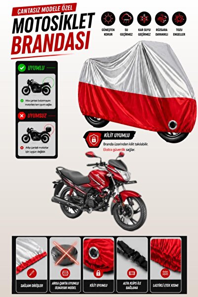 Cemku Twin Top Gray - Bottom Red Hero Ignitor 125 Compatible Engine Cover, Re...