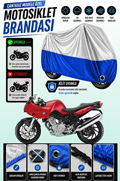 Cemku Twin Top Gray - Bottom Blue Bmw F 800 S Compatible Engine Cover, Rear B...