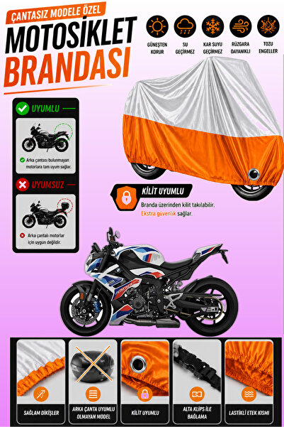 Cemku Twin غطاء محرك متوافق مع BMW M 1000 RR باللون الرمادي من الأعلى والبرتق...