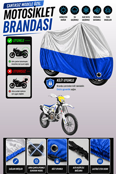 Cemku Twin غطاء محرك متوافق مع Husqvarna FE 450 باللون الرمادي من الأعلى والأ...