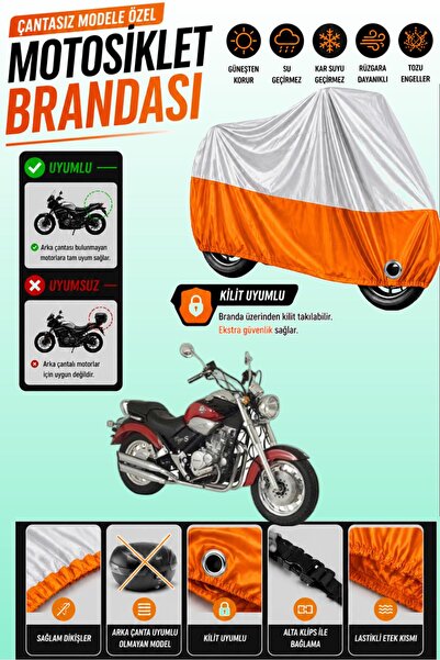 Cemku Twin غطاء محرك متوافق مع دراجة كانوني تايجر 250 باللون الرمادي من الأعل...