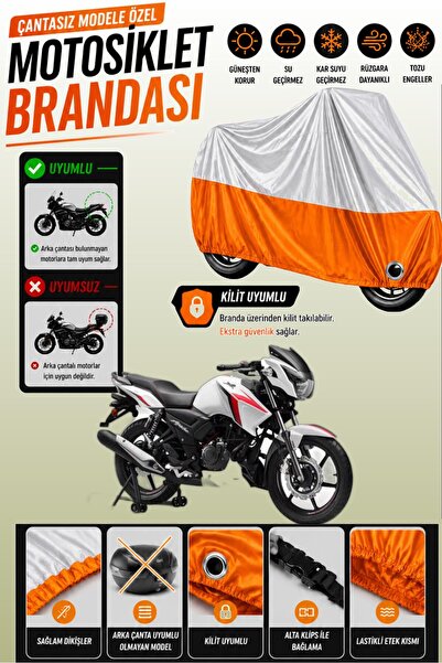 Cemku Twin غطاء محرك متوافق مع TVS Apache RTR 160 باللون الرمادي من الأعلى وا...