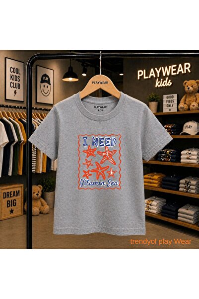 playwear Sea Star 2026 Νέα σεζόν με στάμπα 100% παιδικό unisex μπλουζάκι 5 6 ...