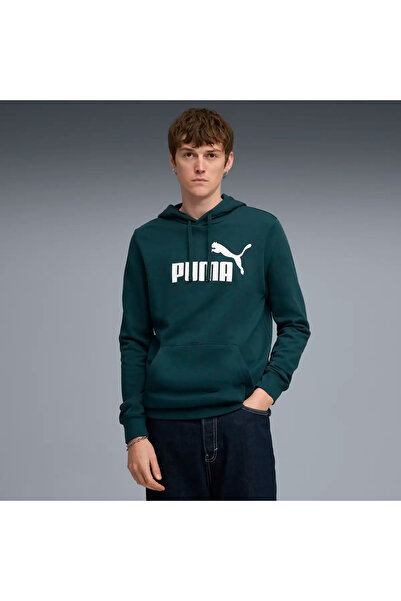 Puma Ess No. 1 Logo Hoodie Green Men's Hooded Sweatshirt