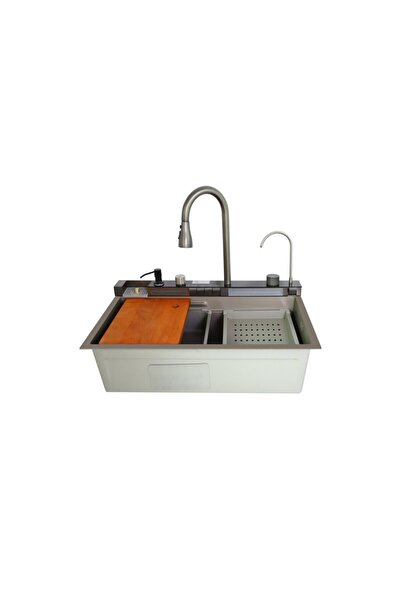 Smart Heater & Cooler Σύγχρονος νεροχύτης κουζίνας, χρώμα: ματ γκρι, πολυλειτ...