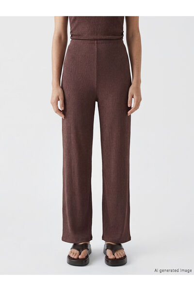 LC Waikiki Elastic Waist Textured Women's Trousers