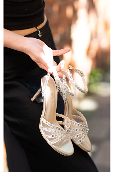 EREN SHOES BAG 0415 Pantofi de seară pentru femei, cu bandă rotundă în față ș...