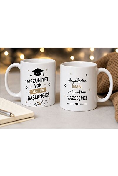 KADOREX DESIGN Mezuniyet Hatırası Motivasyon Kupası – Başarı Temalı Hediye
