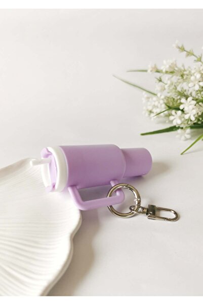 Halley Concept Mini Thermos Figured Charm Keychain Magenta – Plastic Bag Orna...