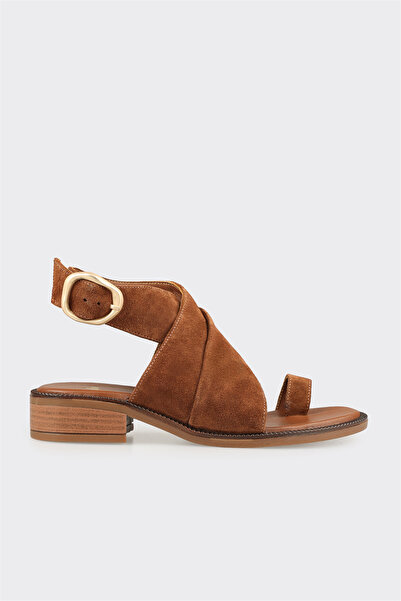Elle Shoes Naturel Deri Kadın Sandalet