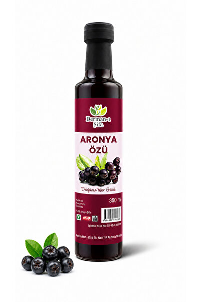 Derman-ı Şifa Aronya Özü 350 ml Cam Şişe – Katkısız Aronya Meyve Özü