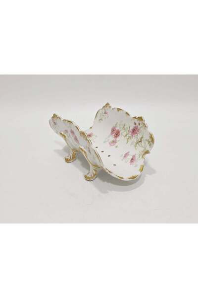 Gda Flower Patterned Porcelain Asparagus Presentation Plate 22.5X13X10.5Cm