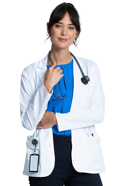 Cherokee UNIFORMS Γυναικεία Κοντή Ιατρική Ρόμπα Cherokee Project Lab, Λευκή, ...