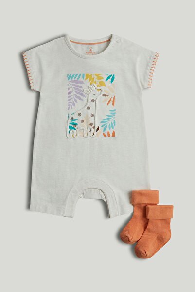 MOTHERCARE بدلة رومبير وجوارب على شكل زرافة