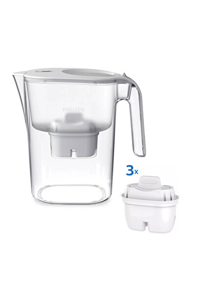 Philips Κανάτα AWP2953WHT Micro X-Clean Λευκή Πλαστική Με Καπάκι 3400ml + 3τε...