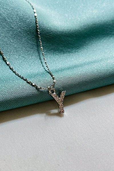 Berilya Aksesuar Zircon Stone Lettered Steel Necklace