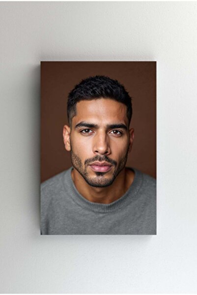 Efect Canvas Tablou Canvas - Portret barbat tunsoare scurta si barba