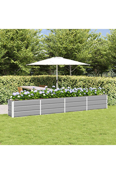 vidaxl Jardiniera Gri deschis 320 x 40 x 45 cm Otel