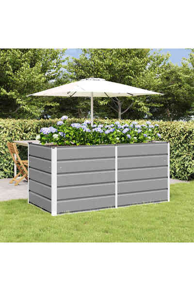 vidaxl Jardiniera Gri deschis 160 x 80 x 75 cm Otel