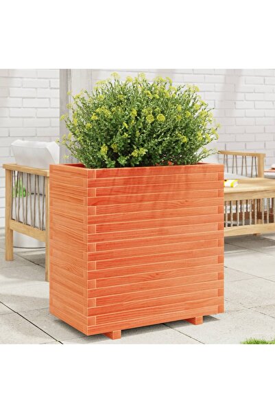 vidaxl Jardiniera gradina, maro ceruit, 70x40x72,5 cm, lemn masiv pin