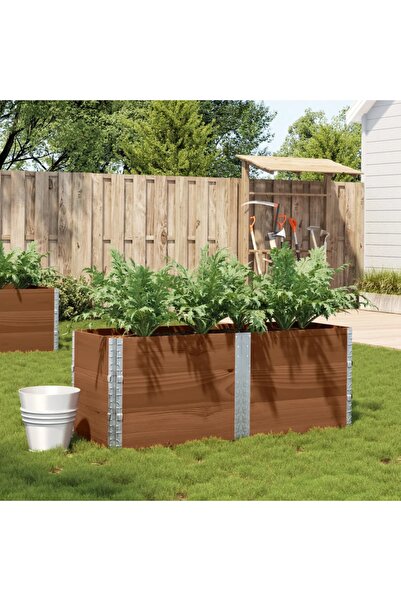 vidaxl Jardiniera de gradina, maro, 150x50 cm, lemn masiv de pin