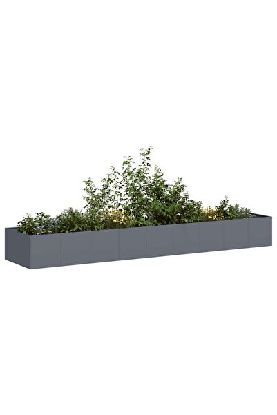 vidaxl Jardiniera Antracit 360x80x40 cm Otel