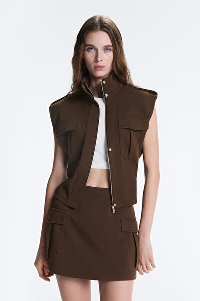 Oysho Pamuklu Utility pike yelek