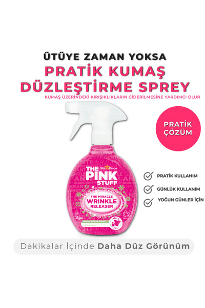 ThePinkStuff Mucizevi Sprey 500ml-Ütüsüz Düzleştirici Kumaş Spreyi