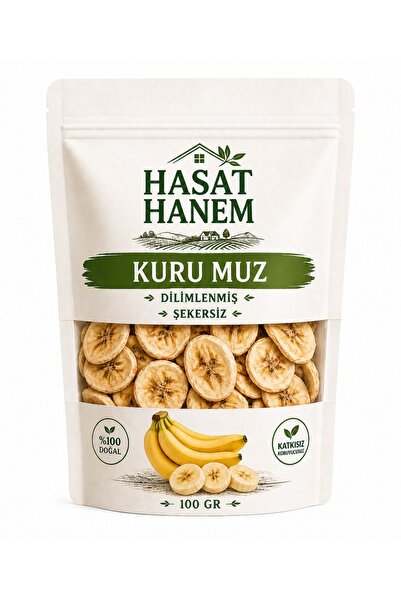 HASATHANEM Hasat Hanem Şekersiz Muz Kurusu Dilimli Doğal Katkısız Kurutulmuş ...