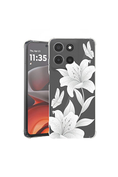 bestcase Husă Antișoc pentru Motorola Moto G86 Power, Florală - Lotus Alb Ele...