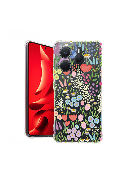 bestcase Противоударен калъф за Xiaomi Redmi Note 14 5G, Флорален - Цветни ла...