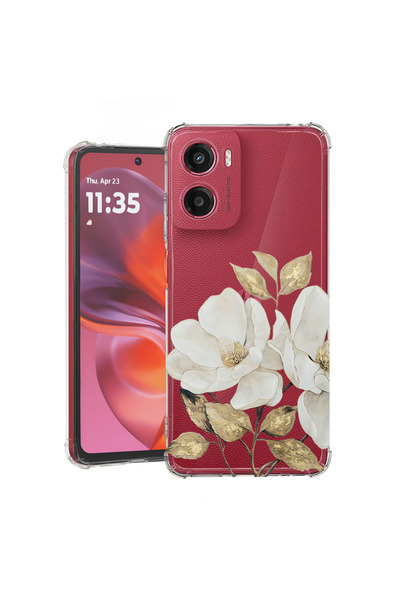 bestcase Husă Antișoc pentru Motorola Moto G06, Floral - Camelie Aurie, 20784...