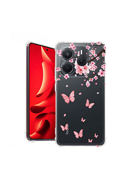 bestcase Husă Antișoc pentru Xiaomi Redmi Note 14 5G, Floare de cireș roz și ...