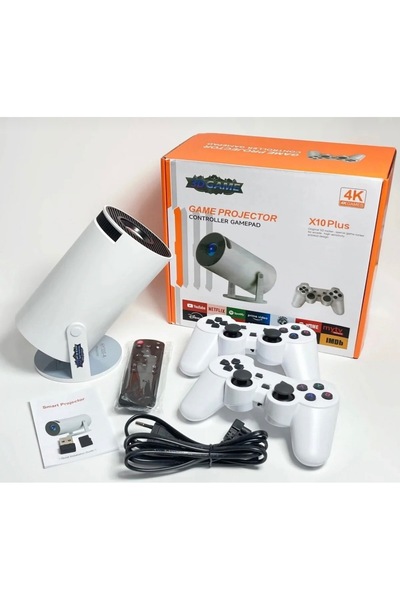 SIGHTZER X10PLUS ANDROİD PROJEKTÖR + GAME PROJECTOR ULTRA HD 4K EV SİNEMA YAN...