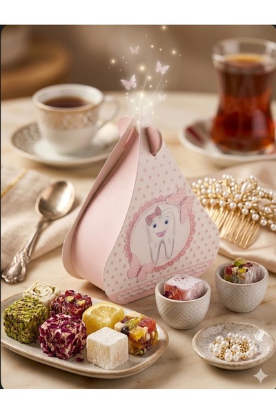 Deniz Party Store Pembe Diş Temalı Lokumluk 25 adet