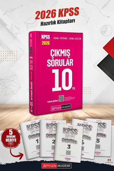Pegem Akademi Yayıncılık 2026 KPSS Lisans Son 10 Yıl Çıkmış Sorular Tamamı Vi...